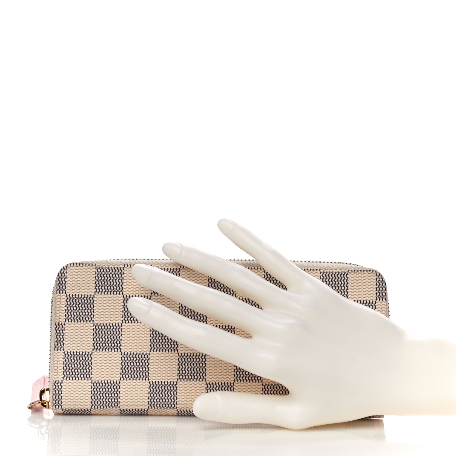 Louis Vuitton Damier Azur Clemence Wallet Rose Ballerine 2 of 10