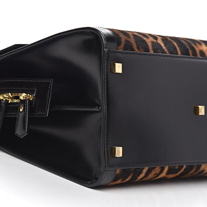 Saint Laurent Calf Hair Calfskin Monogram Medium Uptown Tote Black 9 of 11