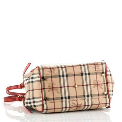 Burberry Haymarket Check Small Canterbury Tote Coral Red 3 of 8