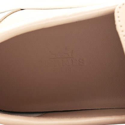 Hermes Calfskin Game Slip On Sneakers 37.5 Beige Nude 8 of 8