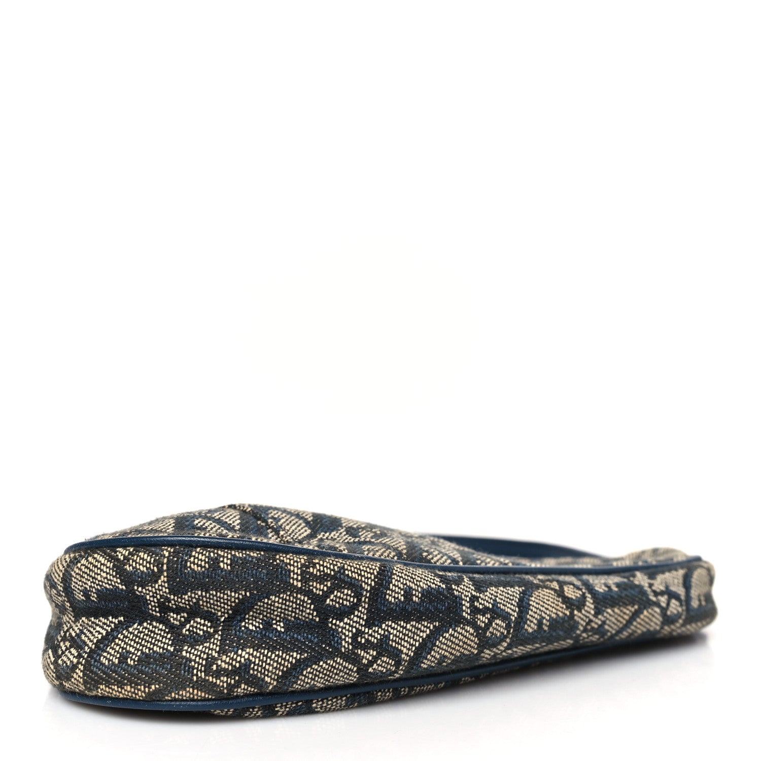 Christian Dior Monogram Mini Saddle Pochette Navy 4 of 9