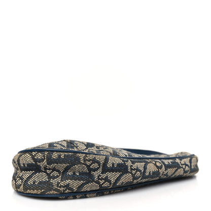Christian Dior Monogram Mini Saddle Pochette Navy 4 of 9