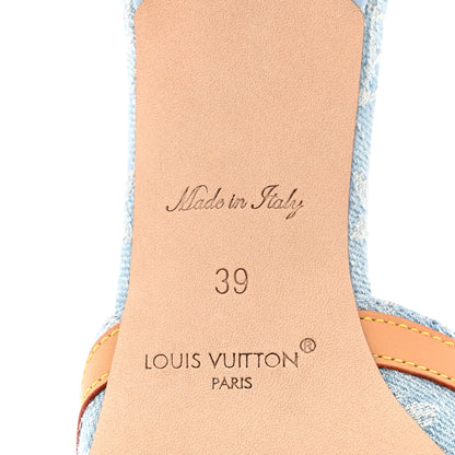 Louis Vuitton Denim Monogram Neo Revival Mules 39 Light Blue 7 of 13