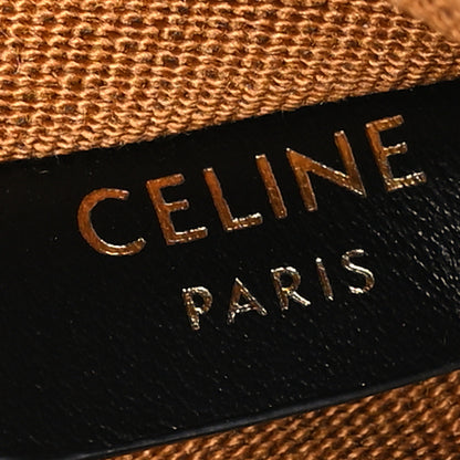 Celine Triomphe Canvas Coin and Card Pouch With Hook Black 7 of 8