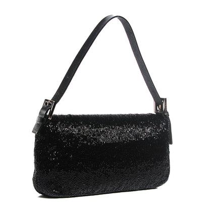 Fendi Beaded Baguette Black 3 of 8