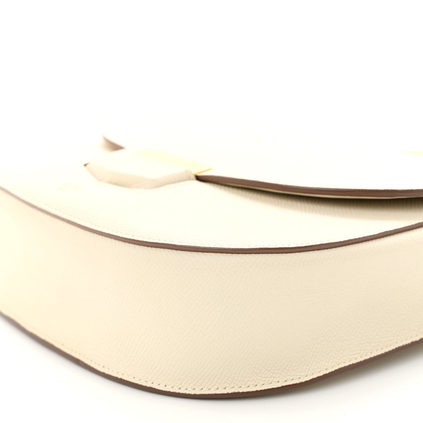 Grained Calfskin Medium Trotteur White
