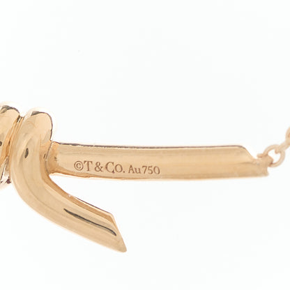 Tiffany 18K Rose Gold Knot Necklace 6 of 7