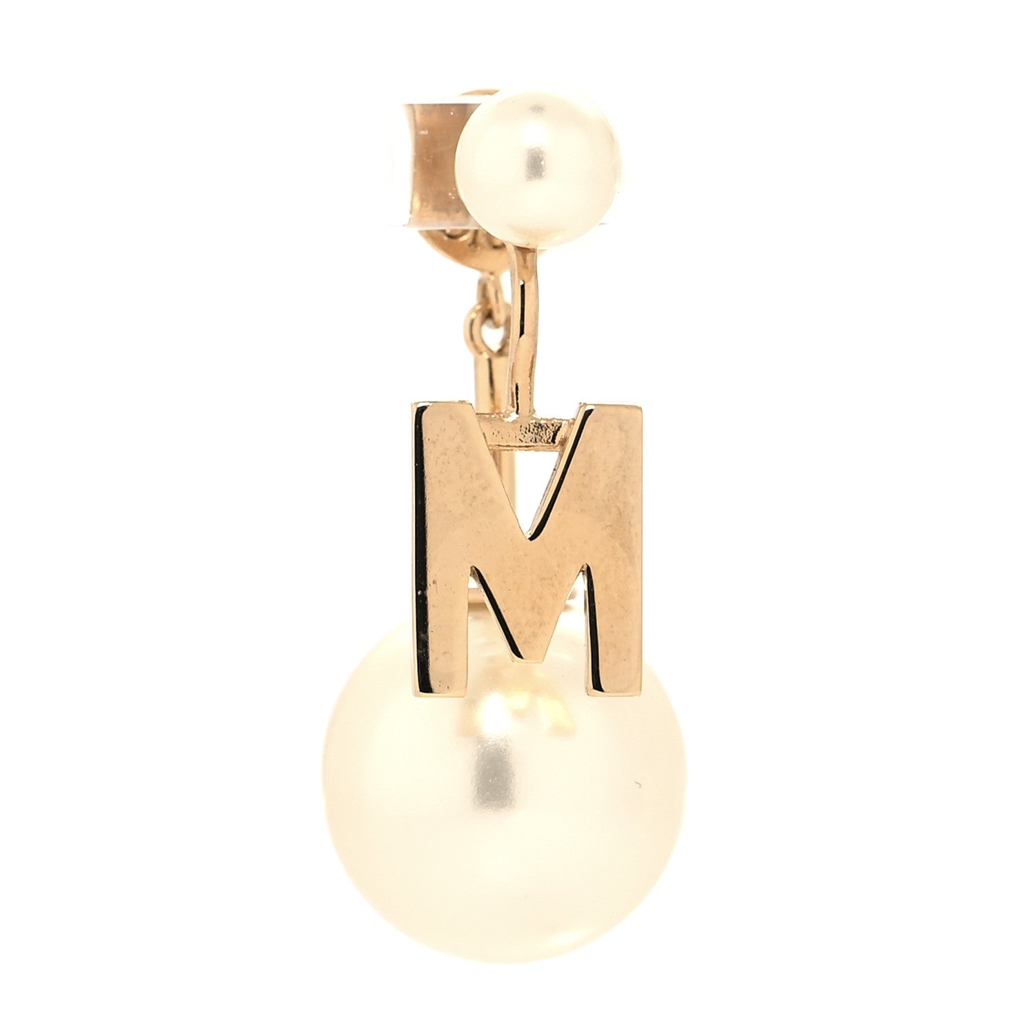 Christian Dior Pearl My ABCDior M Tribale Earring Gold 1 of 4
