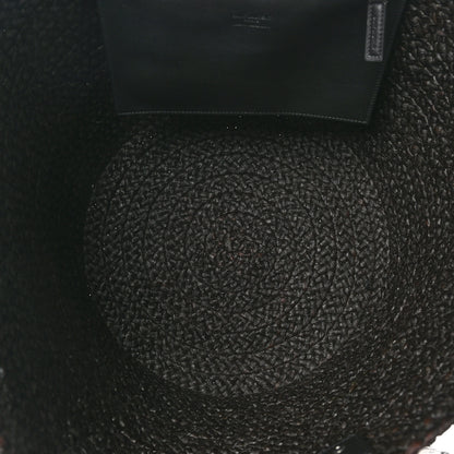Saint Laurent Raffia Medium Panier Bag Black 5 of 9