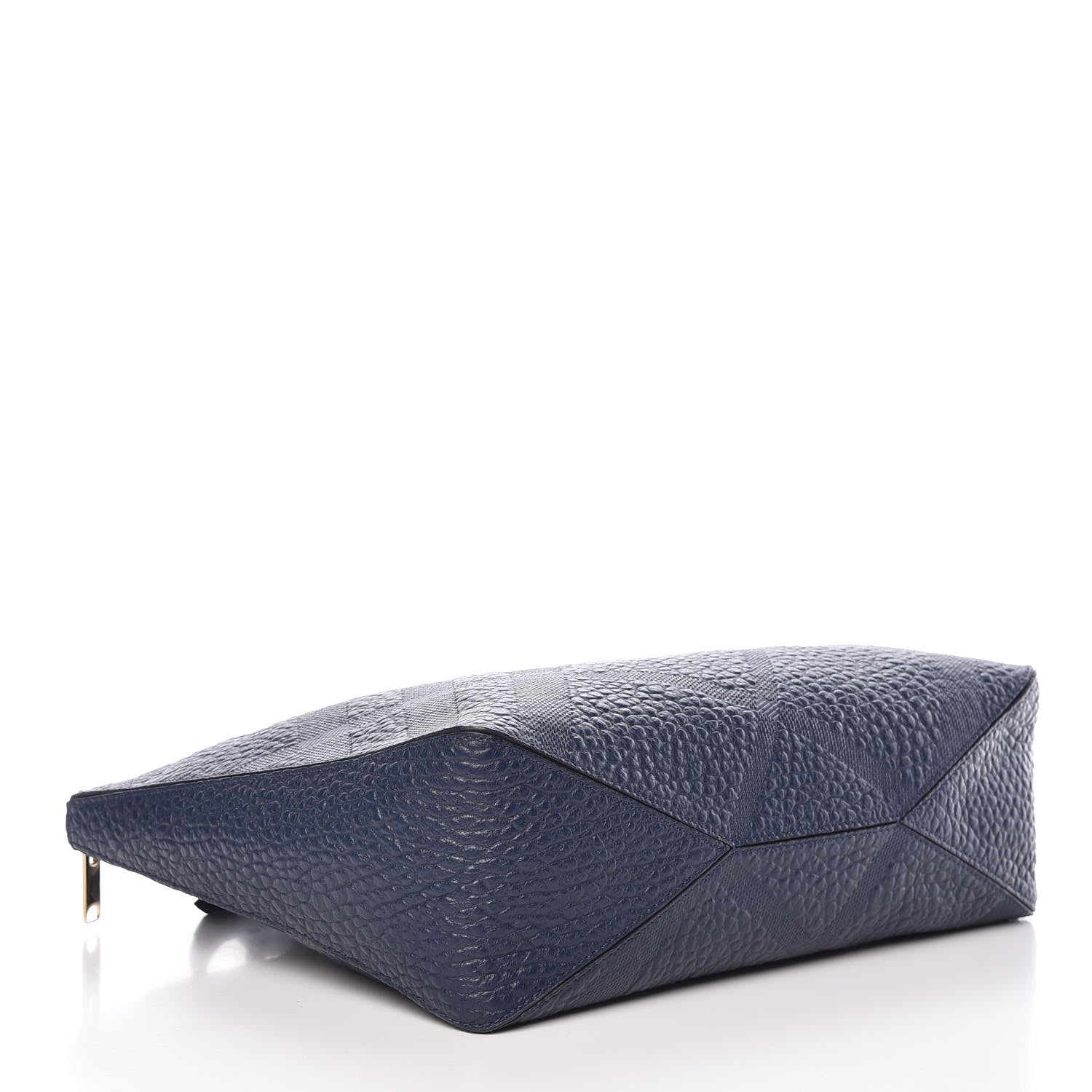Burberry Heritage Grain Check Embossed Medium Dewsbury Tote Blue Carbon 4 of 13