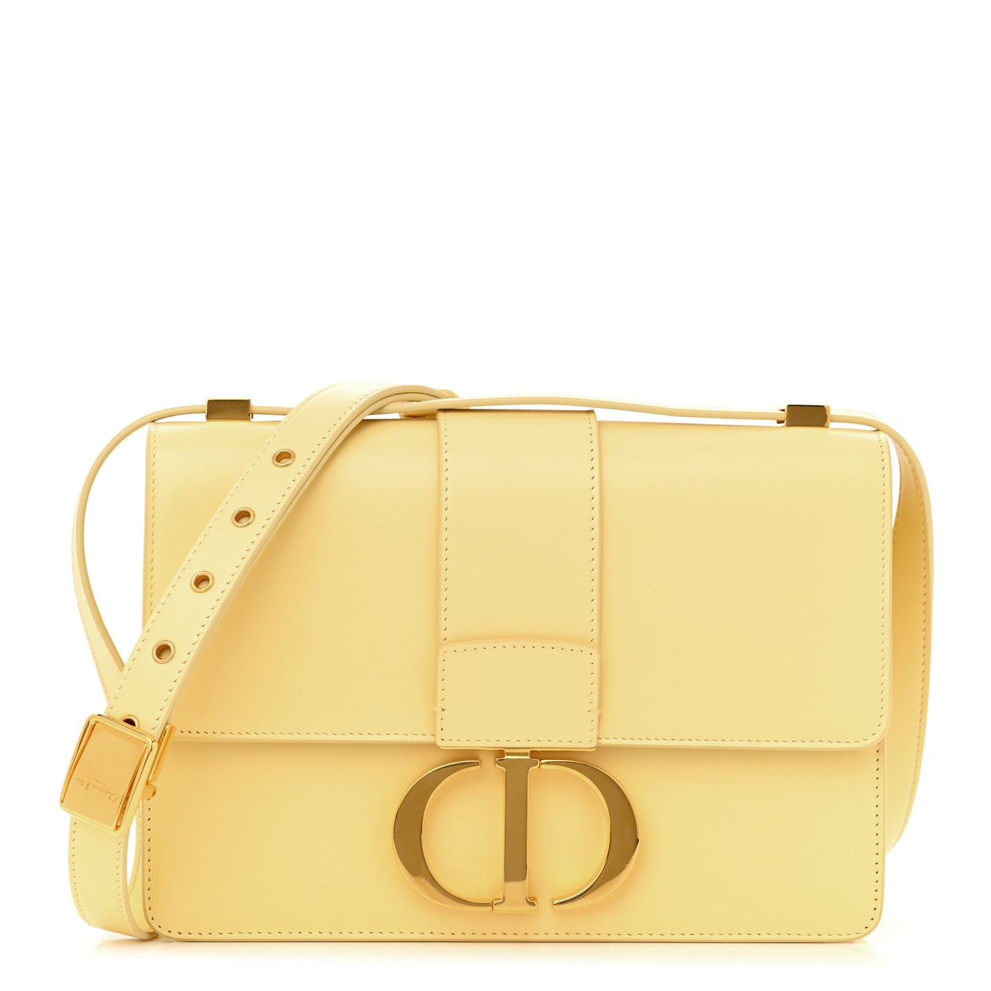 Calfskin 30 Montaigne Flap Bag Yellow