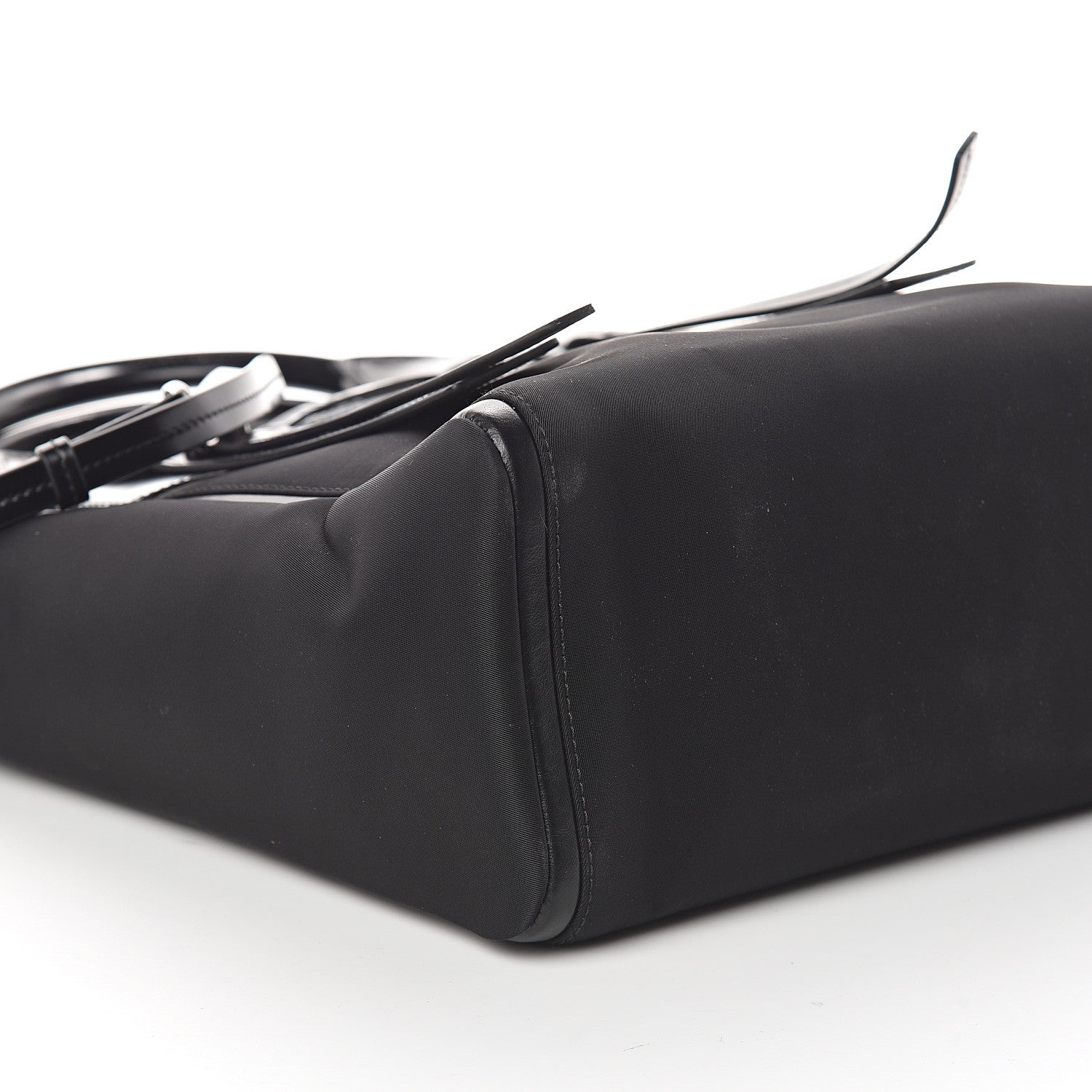 Prada Tessuto Nylon Spazzolato Small Ouverture Top Handle Bag Black 7 of 8