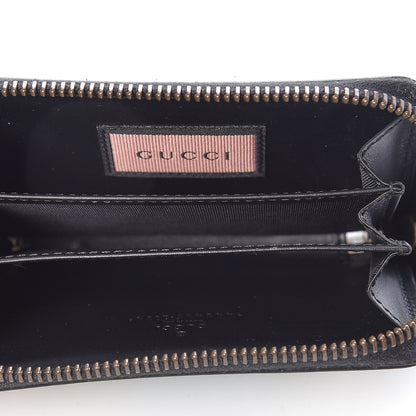 Gucci Calfskin GucciGhost Zip Around Card Case Black New Acquamarine 5 of 7