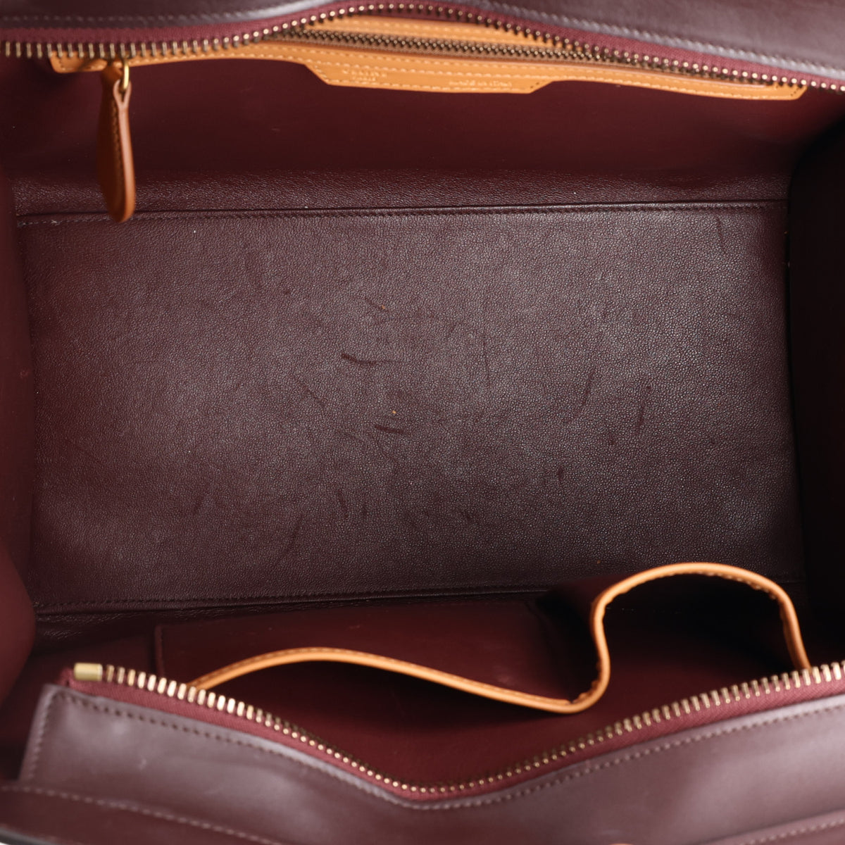 Celine Smooth Calfskin Bullhide Tri-Color Luggage Terracotta 5 of 12