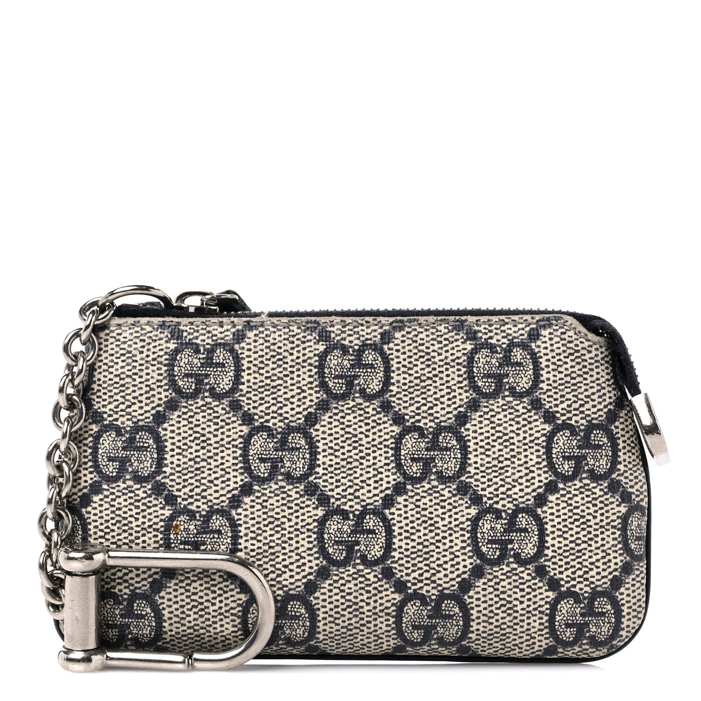 GG Supreme Monogram Key Case Beige Blue