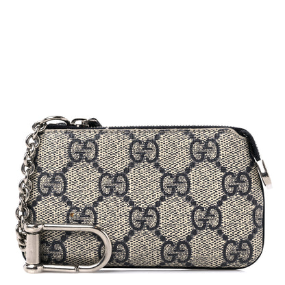 Gucci GG Supreme Monogram Key Case Beige Blue 1 of 11