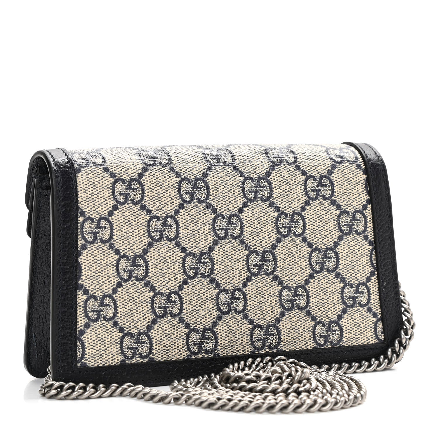 Gucci GG Supreme Monogram Textured Dollar Calfskin Super Mini Dionysus Shoulder Bag Beige Blue 3 of 11