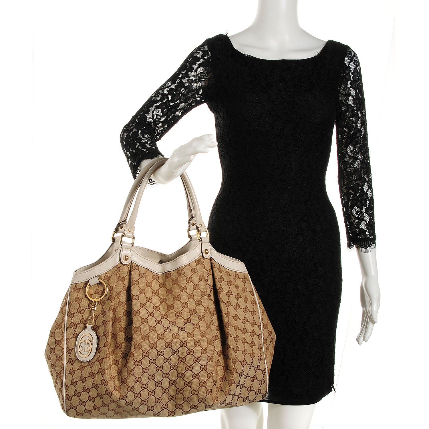 Gucci Monogram Large Sukey Tote Off White 2 of 9