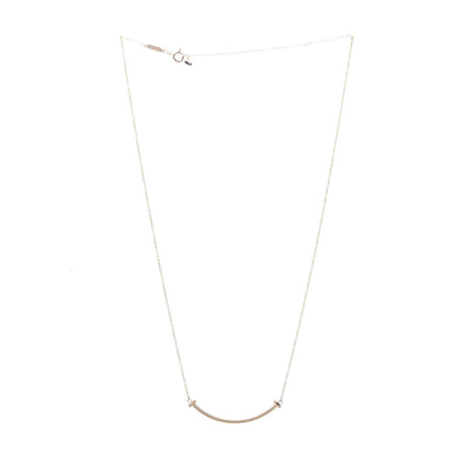 Tiffany 18K Yellow Gold Small T Smile Pendant Necklace 3 of 7