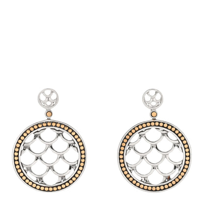 John Hardy Sterling Silver 18K Yellow Gold Legends Naga Round Drop Earrings 1 of 4