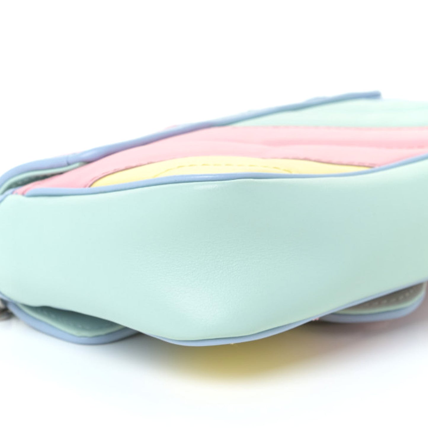 Calfskin Matelasse Diagonal Super Mini GG Marmont Shoulder Bag Multicolor Pastel