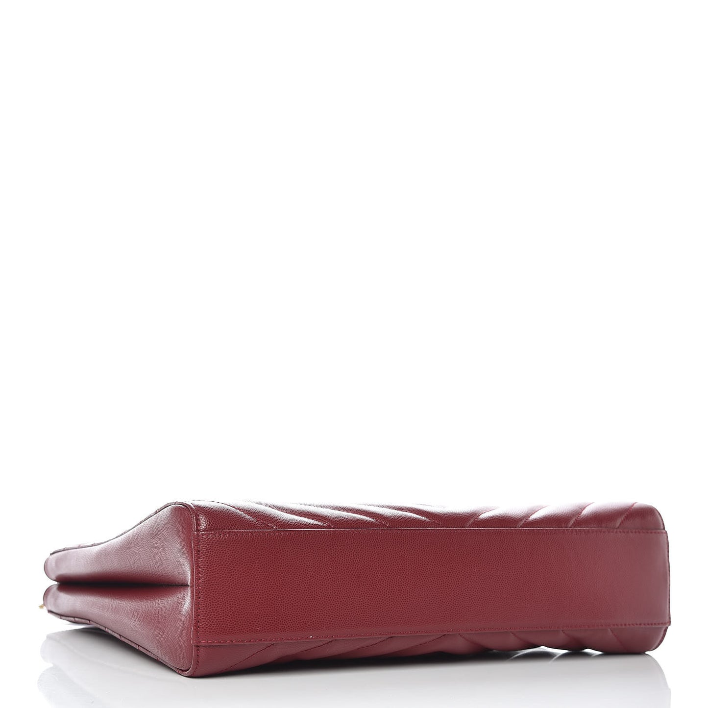 Grain de Poudre Matelasse Chevron Medium Tribeca Shopping Bag Garnet