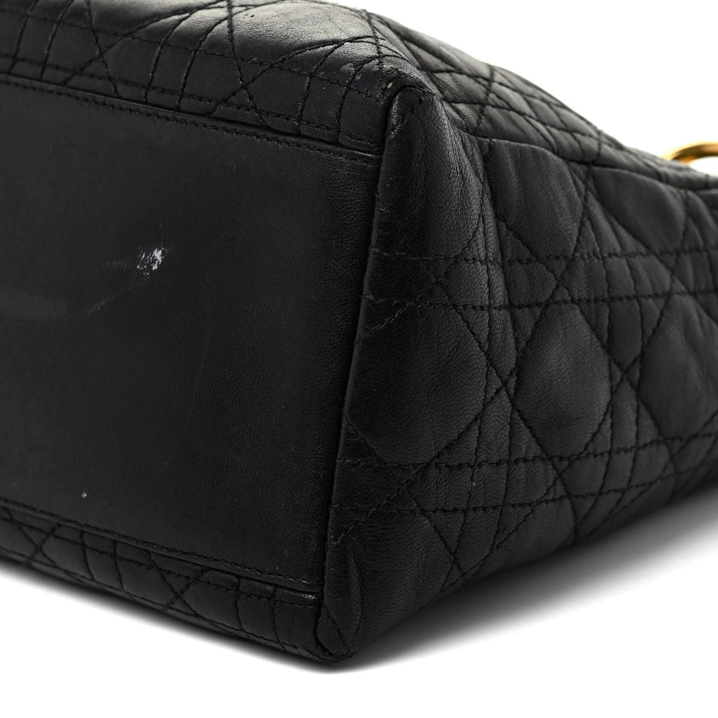 Lambskin Cannage Medium Lady Dior Black