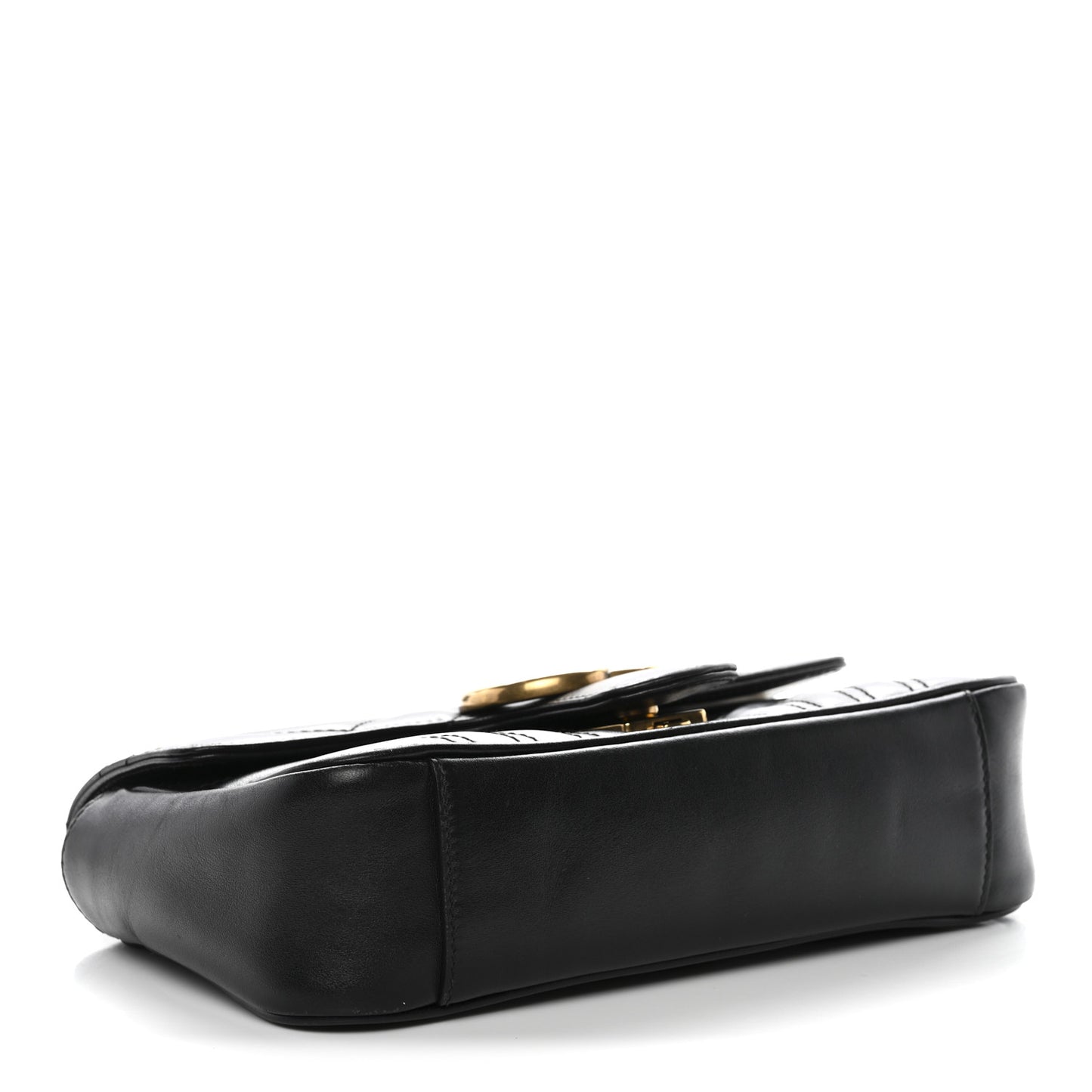 Calfskin Matelasse Mini GG Marmont Shoulder Bag Black