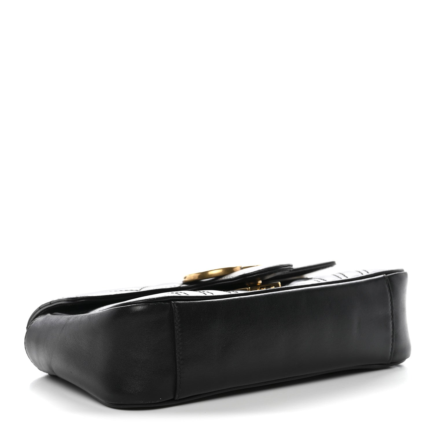 Gucci Calfskin Matelasse Mini GG Marmont Shoulder Bag Black 4 of 15