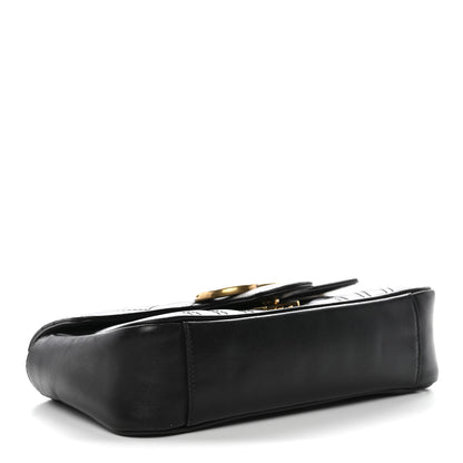 Gucci Calfskin Matelasse Mini GG Marmont Shoulder Bag Black 4 of 15
