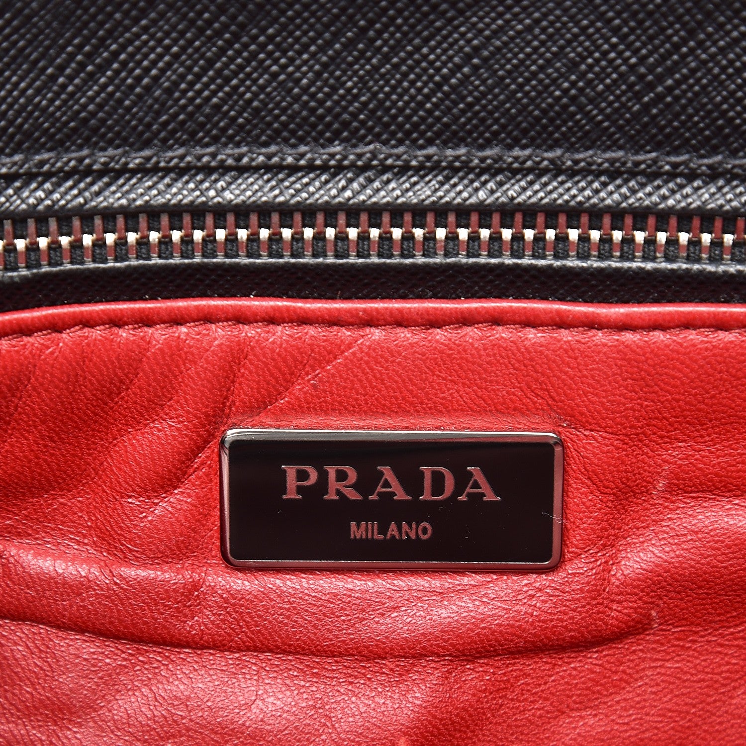Prada Saffiano Small Galleria Double Zip Tote Black Talco 7 of 12