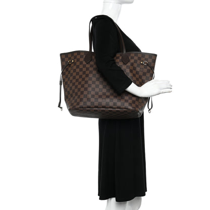 Louis Vuitton Damier Ebene Neo Neverfull MM Rose Ballerine 2 of 11