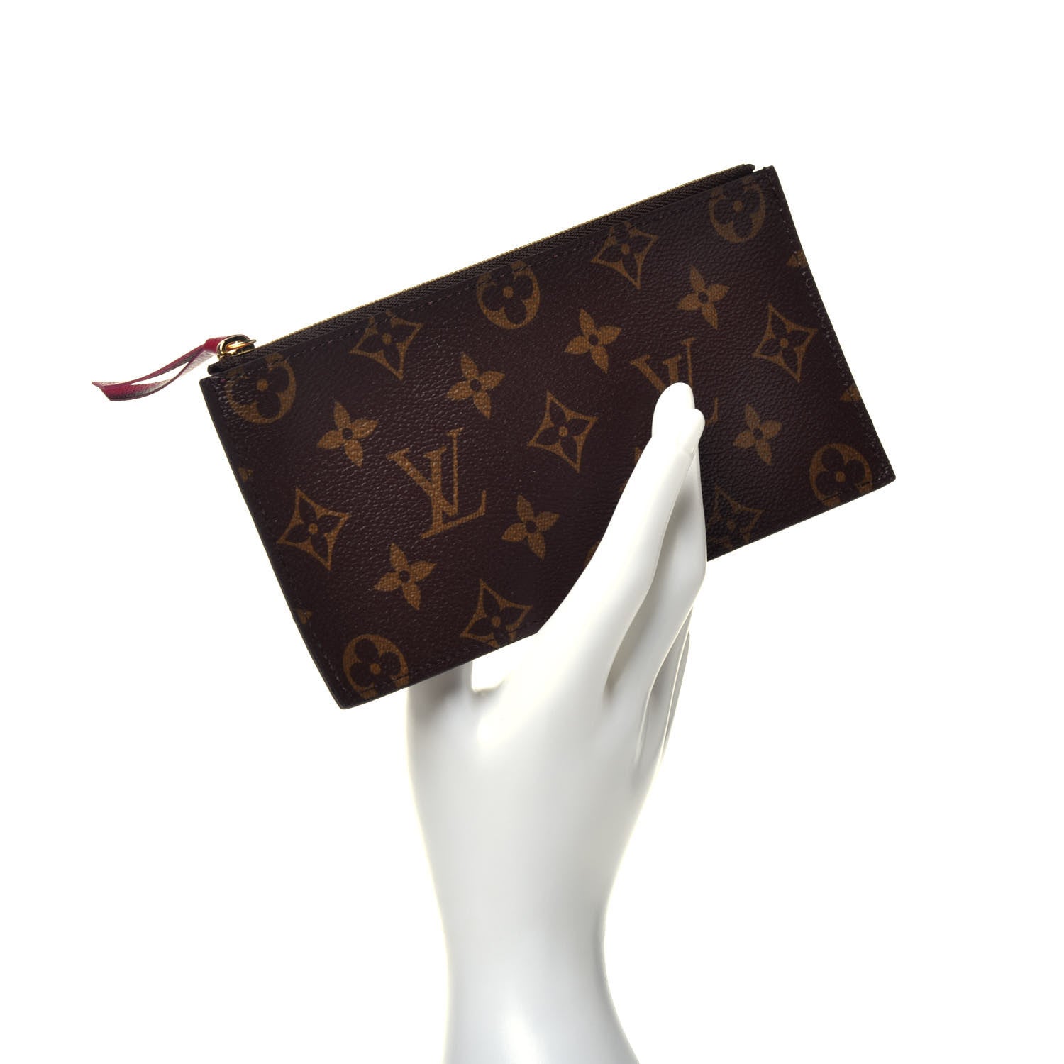 Louis Vuitton Monogram Felicie Chain Wallet Zippered Insert Fuchsia 2 of 6
