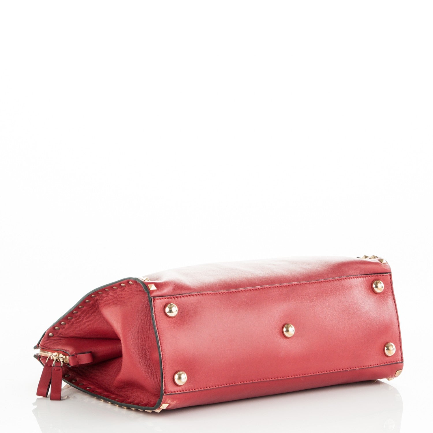 Valentino Garavani Vitello Rockstud Dome Shopper Rosso Valentino 4 of 7