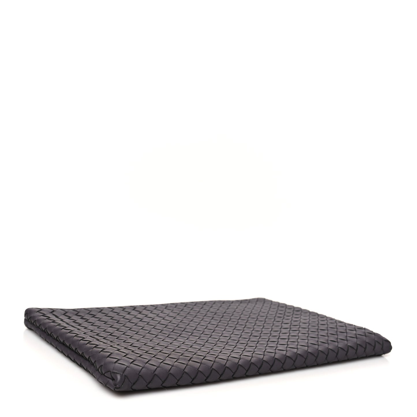 Nappa Intrecciato Large Flat Zip Biletto Pouch Quetsche