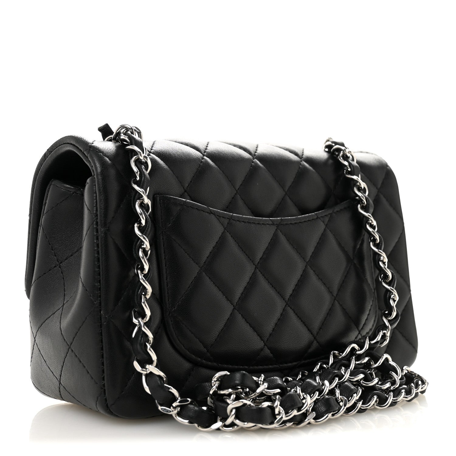 Chanel Lambskin Quilted Mini Rectangular Flap Black 2 of 10