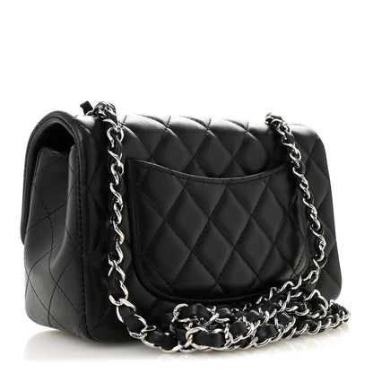 Chanel Lambskin Quilted Mini Rectangular Flap Black 2 of 10