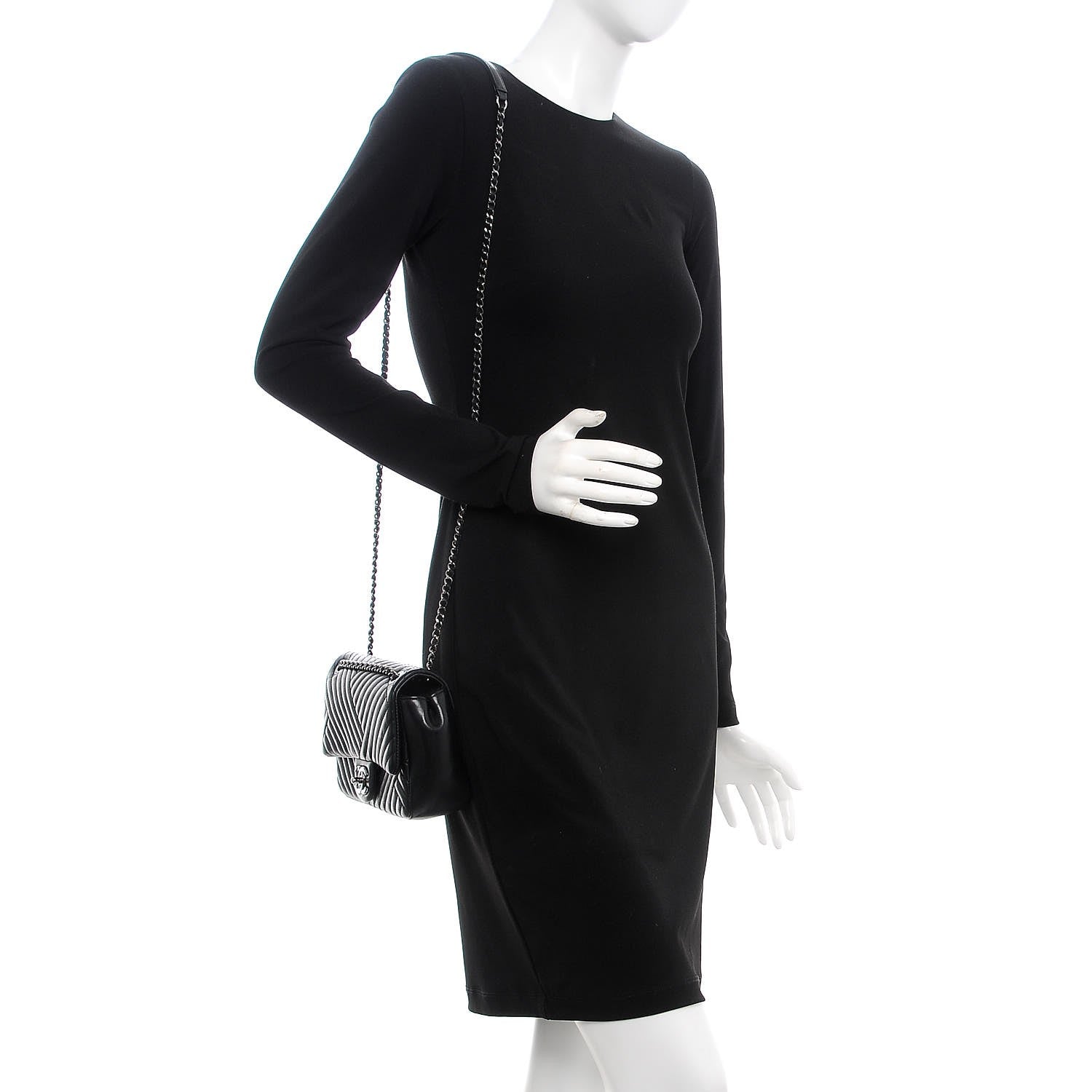 Chanel Lambskin Small CC Crossing Flap Black 2 of 8