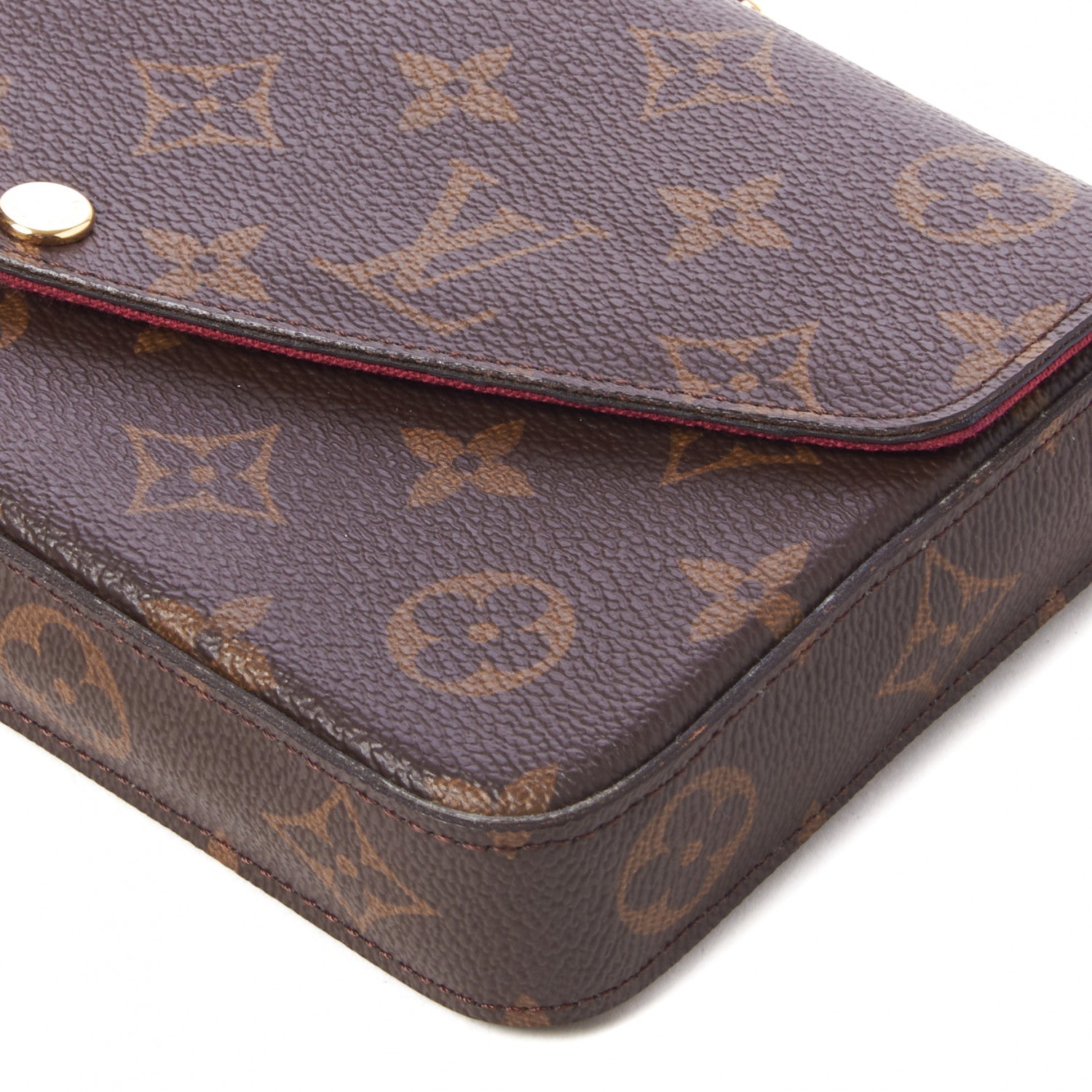 Louis Vuitton Monogram Pochette Felicie Chain Wallet Fuchsia 5 of 8