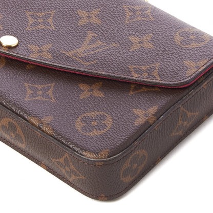 Louis Vuitton Monogram Pochette Felicie Chain Wallet Fuchsia 5 of 8