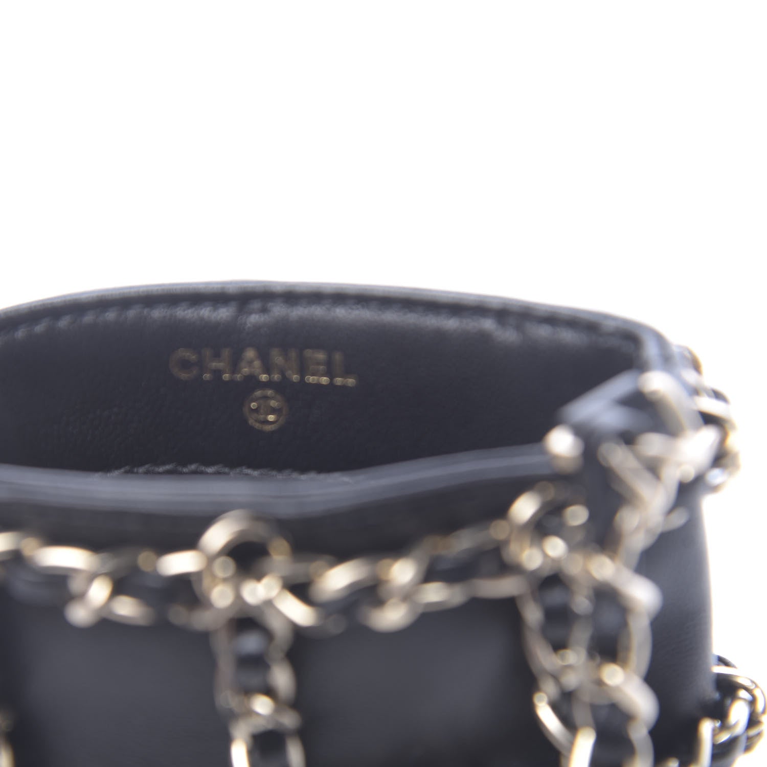 Chanel Lambskin Tech Me Out Clutch With Chain Black 6 of 12