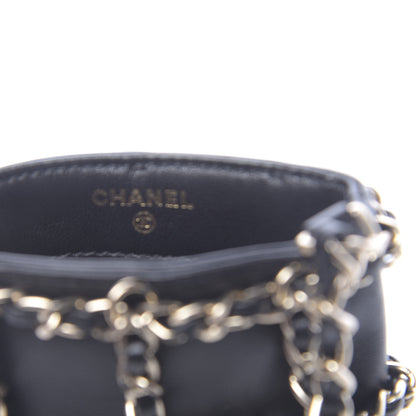 Chanel Lambskin Tech Me Out Clutch With Chain Black 6 of 12