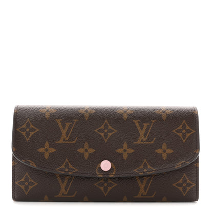 Louis Vuitton Monogram Emilie Wallet Rose Ballerine 1 of 7