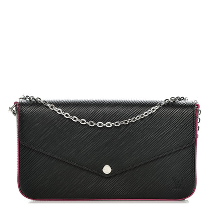 Louis Vuitton Epi Pochette Felicie Black Hot Pink 1 of 6