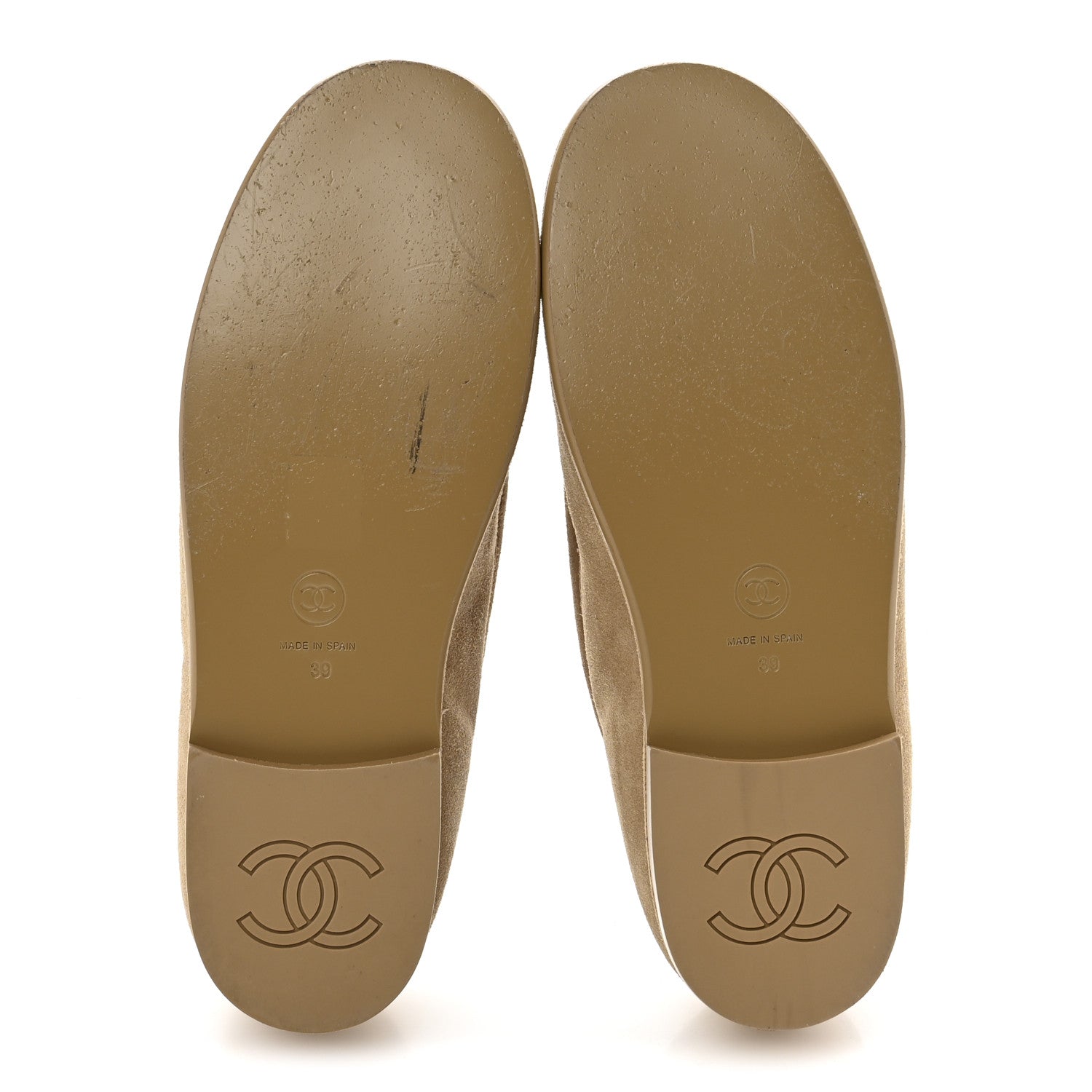 Chanel Suede Calfskin CC Loafers 39 Dark Beige 6 of 9