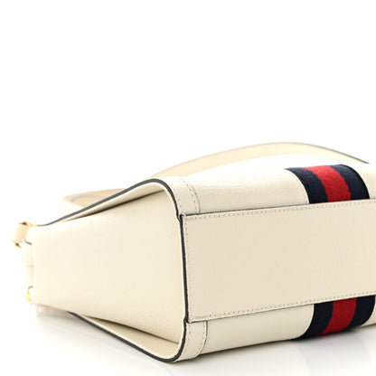 Gucci Textured Calfskin Web Small Ophidia Tote Bag Mystic White 9 of 10