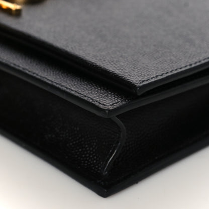 Saint Laurent Grain De Poudre Classic Monogram Kate Tassel Chain Wallet Black 9 of 10
