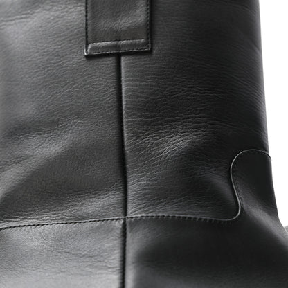 Chanel Calfskin CC Ankle Boots 37 Black 12 of 14