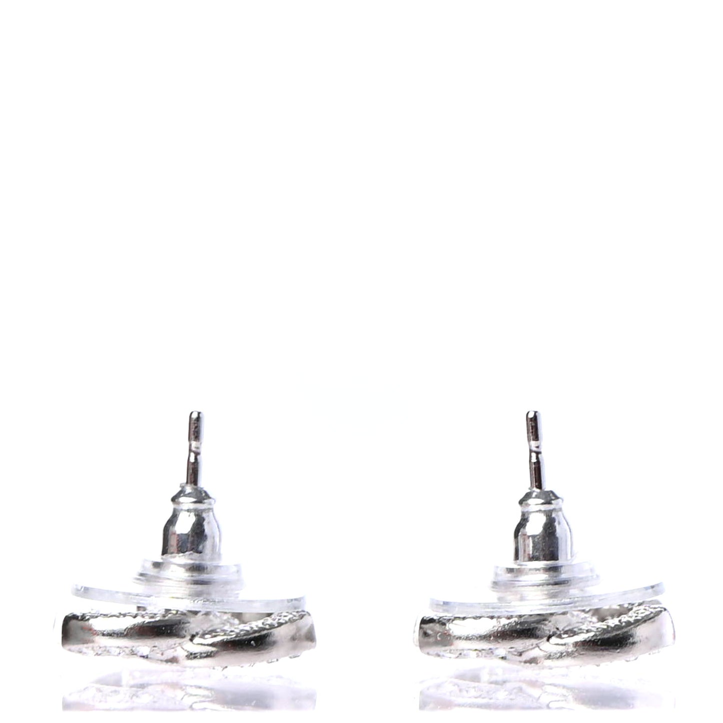 Crystal CC Earrings Silver