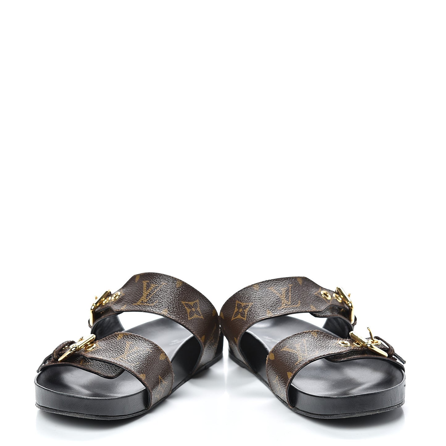 Monogram Bom Dia Mule Sandals 37 Black